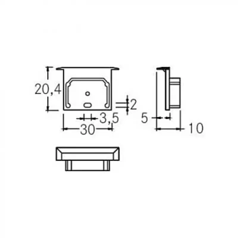 Brumberg 53066070 päätypäiden sarja QUALITYFLEX valkoinen