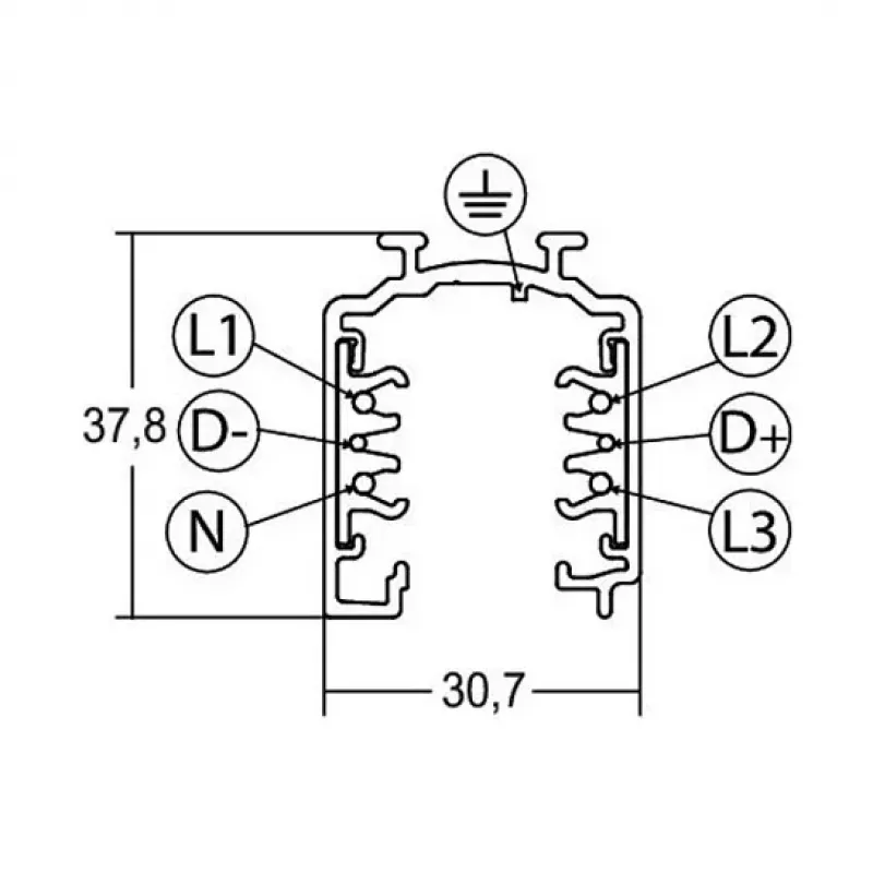 Brumberg 87163080 3-vaihekisko ONETRACK DALI/kytkettävä, pituus 3,0m, musta