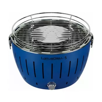 LotusGrill G280 U sininen kannettava hiiligrilli savuttomalla teknologialla