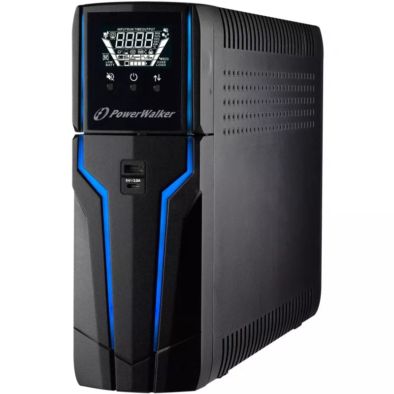 BLUEWALKER PowerWalker VI 1000 GXB FR UPS, 1000VA/600W, Line-Interactive, 4x ranskalainen pistorasia, USB, AVR