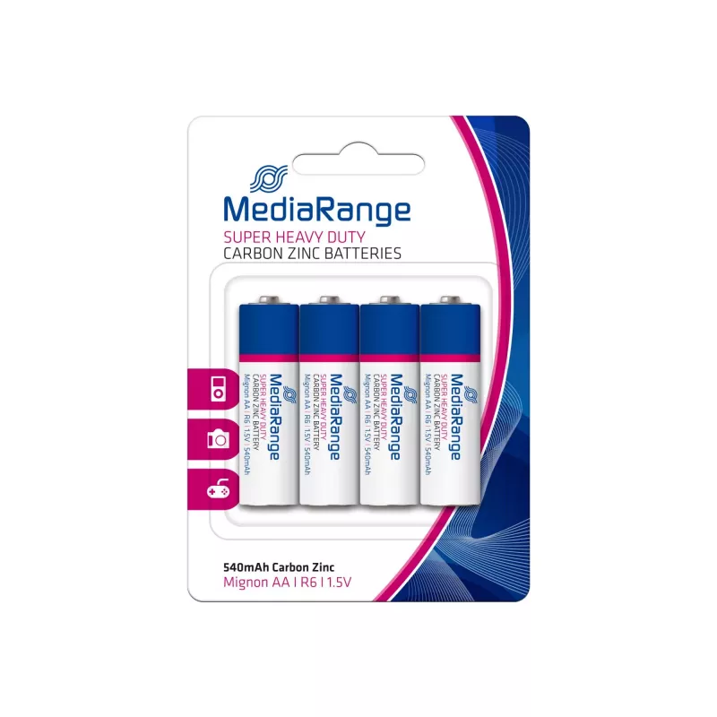 MEDIARANGE MRBAT144 hiili-sinkki AA-paristo 1,5V 4 kpl:n pakkaus