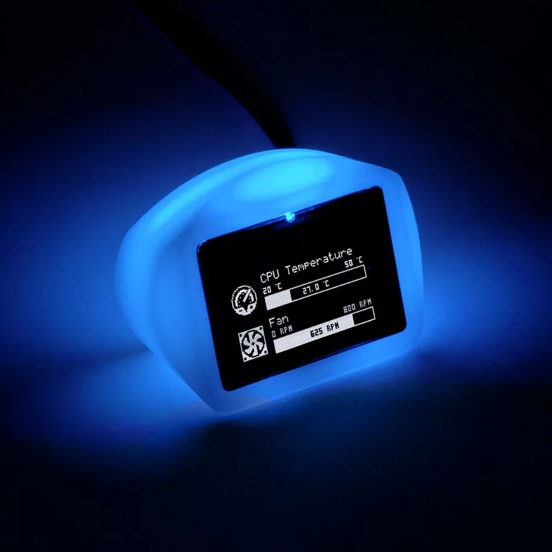 AQUA COMPUTER VISION Glow pöytäyksikkö IR-vastaanottimella ja lämpötilanmittauksella