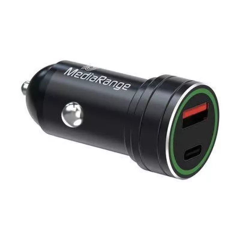 MEDIARANGE MRMA120 20W USB-C autolaturi Power Deliveryllä, musta