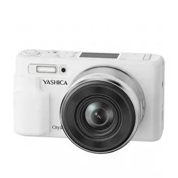 Yashica City 200 digitaalinen kompaktikamera, 10x optinen zoom, valkoinen