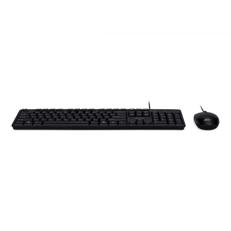 Acer Combo 100 AKW900 + AMW920 langallinen näppäimistö- ja hiirisarja, US-International-asettelu, musta, Retail Pack