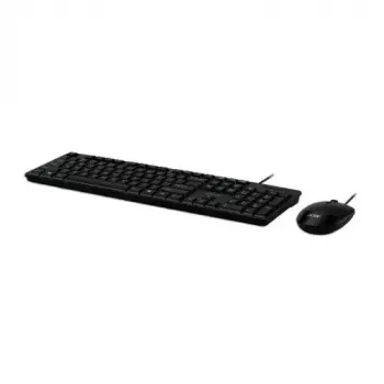 Acer AAK400 langallinen näppäimistö- ja hiirisarja - US-asettelu - musta - Retail Pack