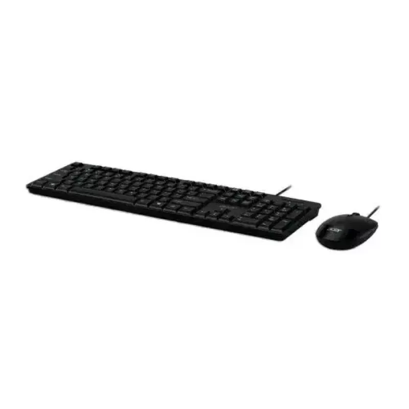 Acer AAK400 langallinen näppäimistö- ja hiirisarja - US-asettelu - musta - Retail Pack