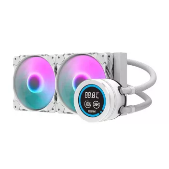 Darkflash DN-D240 WHITE 240mm All-in-One neste-CPU-jäähdytin ARGB-valaistuksella, valkoinen