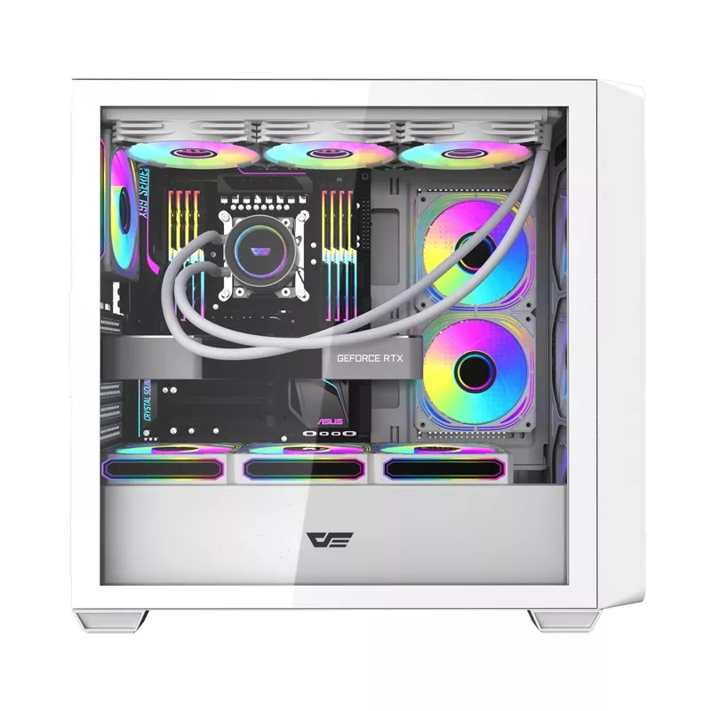 DarkFlash DS900WD Mid-Tower-tietokonekotelo valkoinen