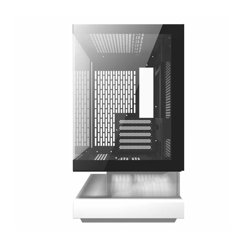 Darkflash F1 Mid Tower-tietokonekotelo valkoinen + 6 ARGB-tuuletinta