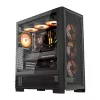 DarkFlash AIRNOVA Mid-Tower-tietokonekotelo musta + 3 x 120mm ARGB-tuuletinta