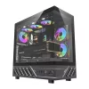 DarkFlash DS950 ATX-tietokonekotelo, 270° panoraamanäkymä, USB-C 3.2 Gen 2, 6 tuuletinta, musta