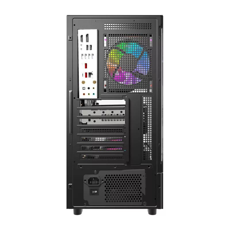 DarkFlash DS950 ATX-tietokonekotelo, 270° panoraamanäkymä, USB-C 3.2 Gen 2, 6 tuuletinta, musta