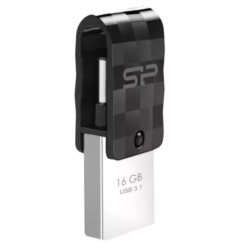 Silicon Power Mobile C31 USB-muistitikku 16GB USB 3.1 Gen 1 / USB-C musta