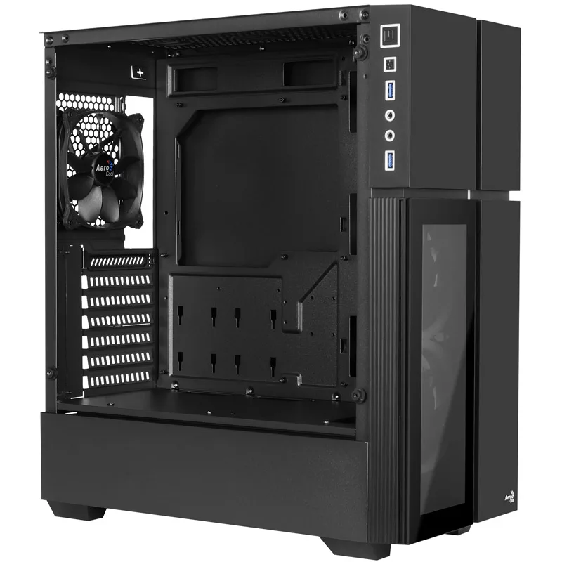 Aerocool Playa Midi-torni, karkaistu lasi - musta