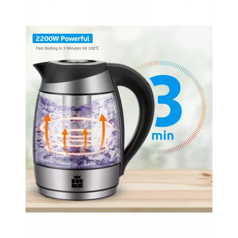 ForMe FKG-488 langaton vedenkeitin 1,8 L hopea/musta