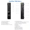 DELL kunnostettu Grade A OptiPlex 7080 Micro Intel Core i5-10500T 16GB RAM 256GB SSD Intel UHD Graphics 630 Windows 11 Pro