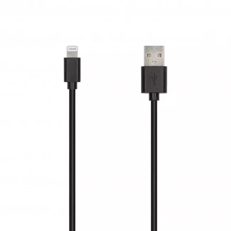 SEEK TOTI USB-A - Lightning, 2m PVC-datakaapeli 2A (non-MFI), musta