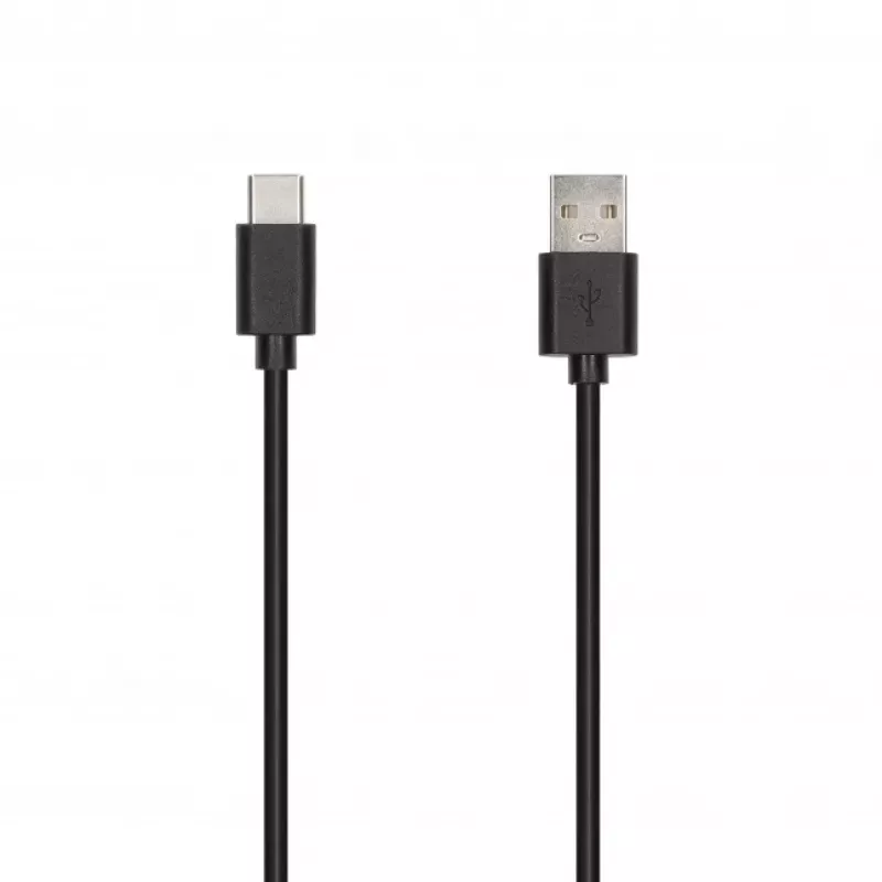 SEEK TOTI USB-A - Type-C, 1m PVC-datakaapeli 3A, musta