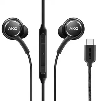 Samsung AKG -kuulokkeet pussissa, musta