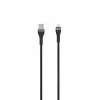 SEEK TOTI USB-A - Lightning 2m punottu kaapeli 2A (Non-MFI) musta