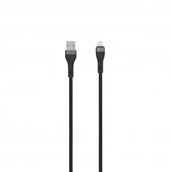 SEEK TOTI USB-A - Lightning 2m punottu kaapeli 2A (Non-MFI) musta