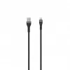 SEEK TOTI USB-A - USB-C -kaapeli punottu 2m 3A musta