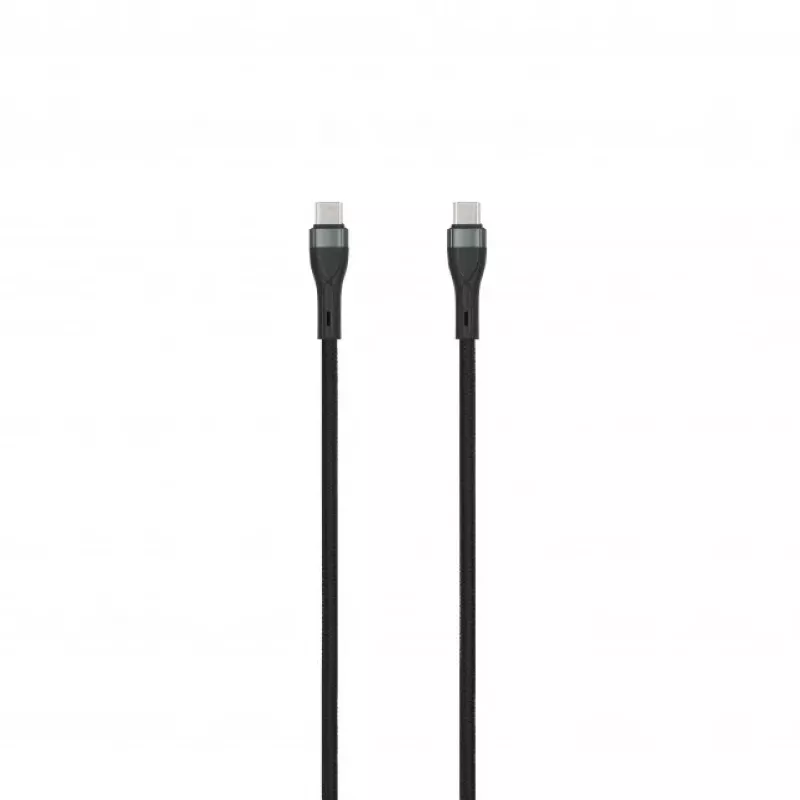 SEEK TOTI USB-C - USB-C 2m punottu kaapeli 3A musta
