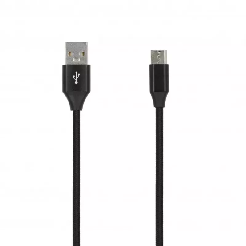 SEEK TOTI USB A - Micro USB, 2m punottu kaapeli, 2A, musta