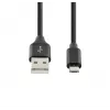 SEEK TOTI USB A - Micro USB, 2m punottu kaapeli, 2A, musta