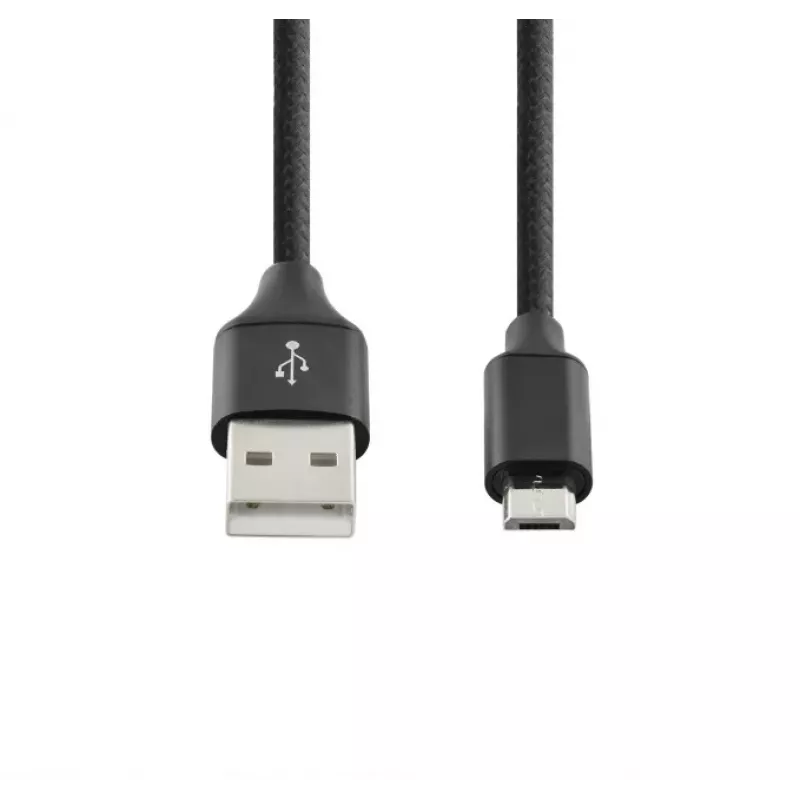 SEEK TOTI USB A - Micro USB, 2m punottu kaapeli, 2A, musta