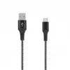 SEEK TOTI USB-A - USB-C 2m punottu kaapeli 2A, musta/Space Grey