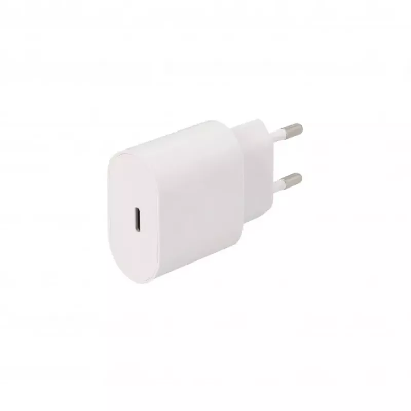 SEEK TOTI 20W Type-C PD -seinälaturi Type-C - Type-C, 1 m PVC-datakaapeli 3A, valkoinen