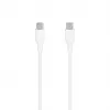 SEEK TOTI USB-C - USB-C -silikonikaapeli 1m 3A valkoinen