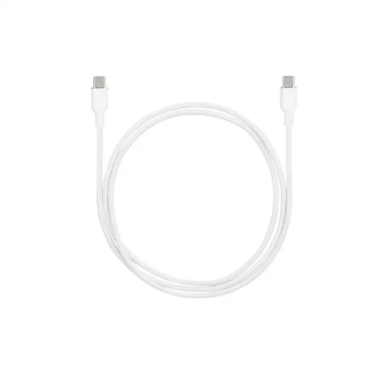 SEEK TOTI USB-C - USB-C -silikonikaapeli 1m 3A valkoinen