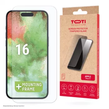 TOTI karkaistu lasi 2D näytönsuoja Full Cover iPhone 16/15 Pro/15 läpinäkyvä