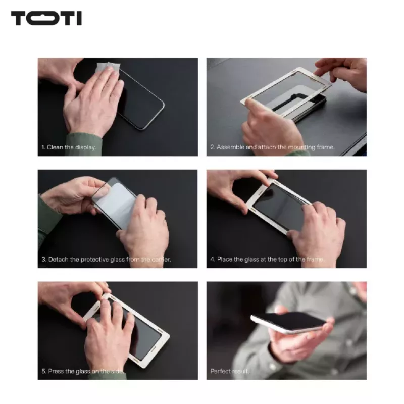 TOTI PREMIUM Premium karkaistu näytönsuojalasi 3D Full Cover Apple iPhone 16 Pro Max