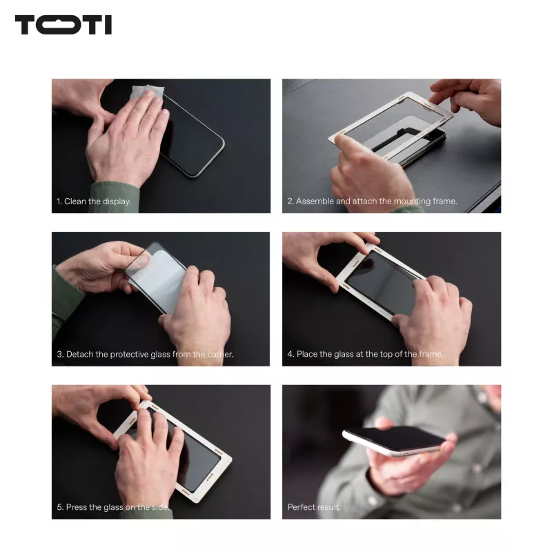 TOTI PREMIUM PREMIUM TEMPERED näytönsuojalasi 3D Full Cover Apple iPhone 17/16 Pro