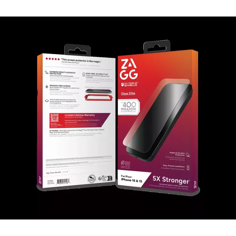 ZAGG suojapakkaus iPhone 16:lle: kotelo MagSafe-yhteensopiva ja näytönsuojakalvo