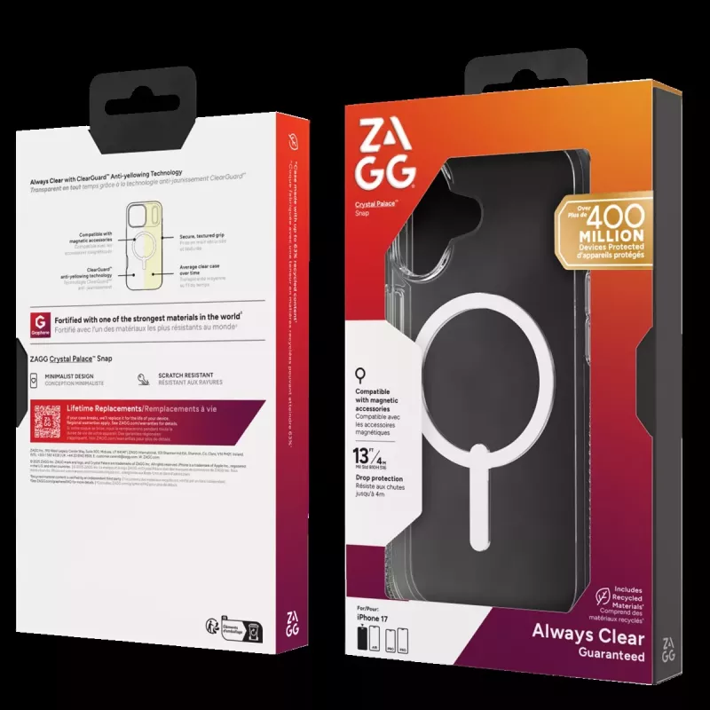 ZAGG Protection Bundle iPhone 17:lle: kotelo MagSafe-yhteensopiva ja näytönsuojakalvo