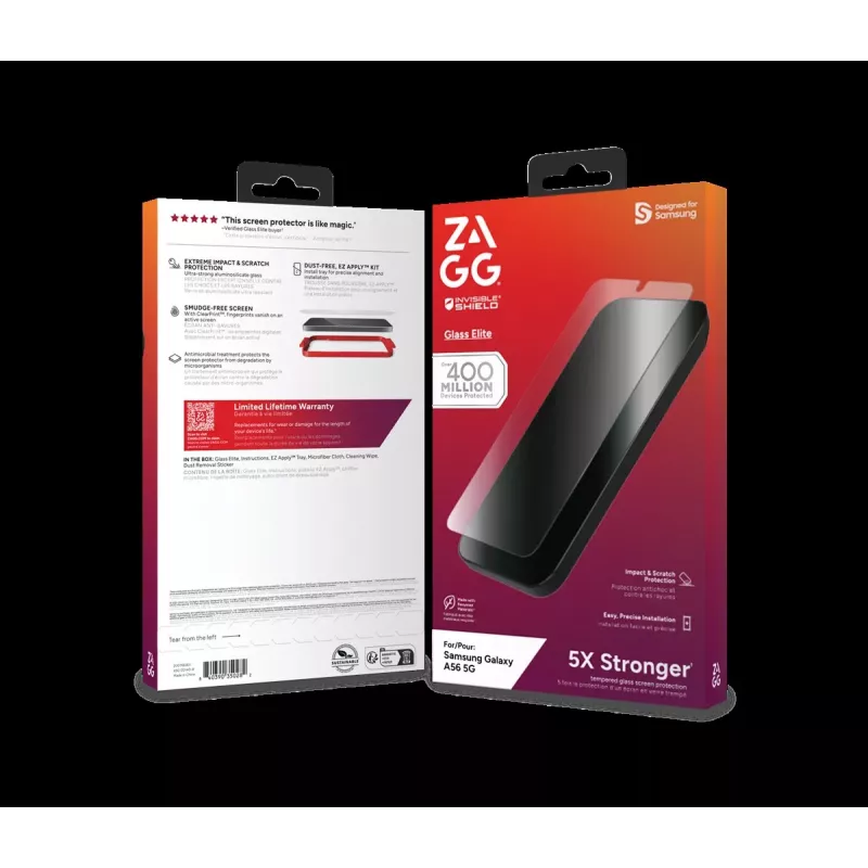 ZAGG Protection Bundle Samsung Galaxy A56:lle: kotelo ja näytönsuojakalvo