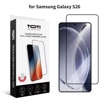 TOTI PREMIUM karkaistu lasi 2.5D näytönsuoja Full Cover Samsung Galaxy S26