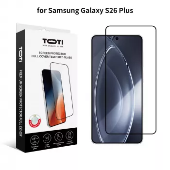 TOTI PREMIUM karkaistu lasi 2.5D näytönsuoja Full Cover Samsung Galaxy S26 Plus