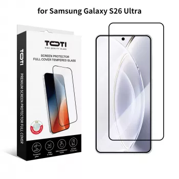 TOTI PREMIUM karkaistu lasi 2.5D näytönsuoja Full Cover Samsung Galaxy S26 Ultra