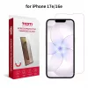 TOTI Tempered Glass 2D Full Cover -näytönsuojakalvo iPhone 16e/17e -puhelimelle, läpinäkyvä