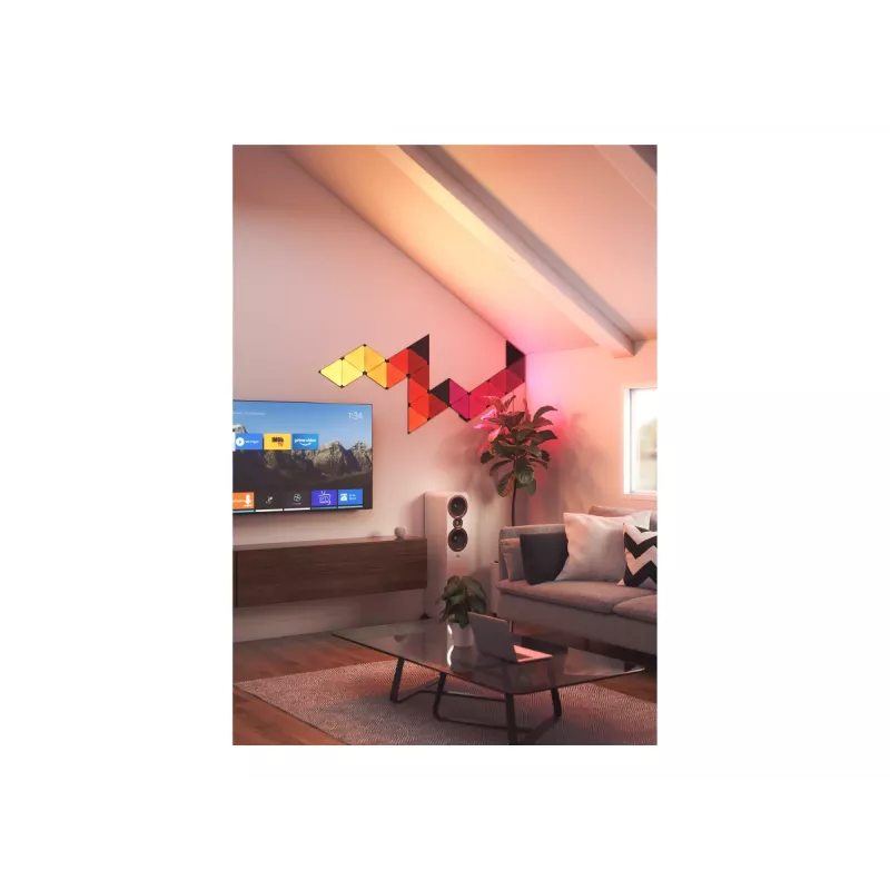 Nanoleaf Shapes musta Triangles -aloituspakkaus (9 paneelia) 42W WiFi