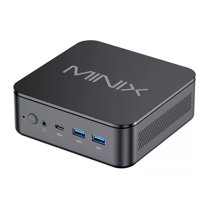 MINIX NR660LP Mini PC, AMD Ryzen 5 6600H, 16GB DDR5, 512GB NVMe SSD, Windows 11 Pro, musta