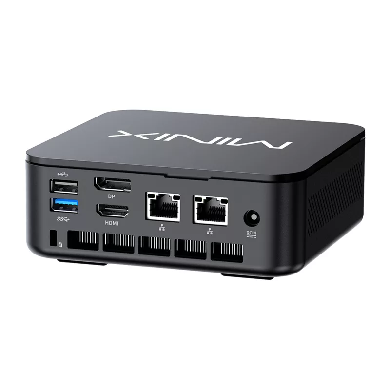 MINIX NR660LP Mini PC, AMD Ryzen 5 6600H, 16GB DDR5, 512GB NVMe SSD, Windows 11 Pro, musta