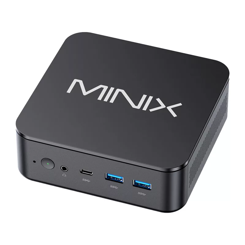 MINIX NR660LP Mini PC, AMD Ryzen 5 6600H, 16GB DDR5, 512GB NVMe SSD, Windows 11 Pro, musta