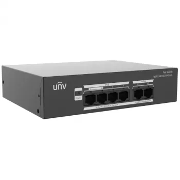POE KYTKIN NSW2100-6GT-POE-IN 6-porttinen PoE+-kytkin 4-porttisella 10/100Mbps PoE:lla, 1 Gigabit uplink, 1 SFP, 60W budjetti, hallitsematon, pöytä-/seinäasennus